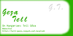 geza tell business card