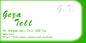 geza tell business card
